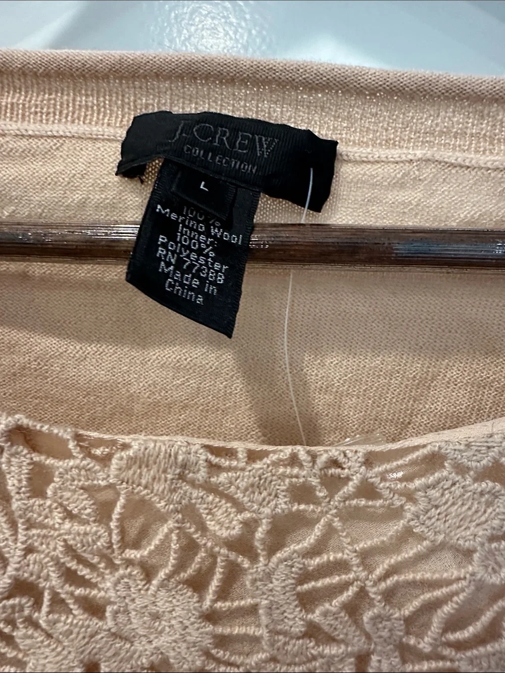 J. Crew Collection Lightweight Crewneck Sweater in Blush